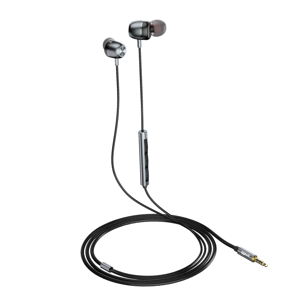 Auriculars amb cable de botó negres - Imatge 5
