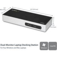 StarTech.com DockingStation USB 3.0 para Dos Monitores HDMI y VGA o DVI - Replicador de Puertos USB 3.0